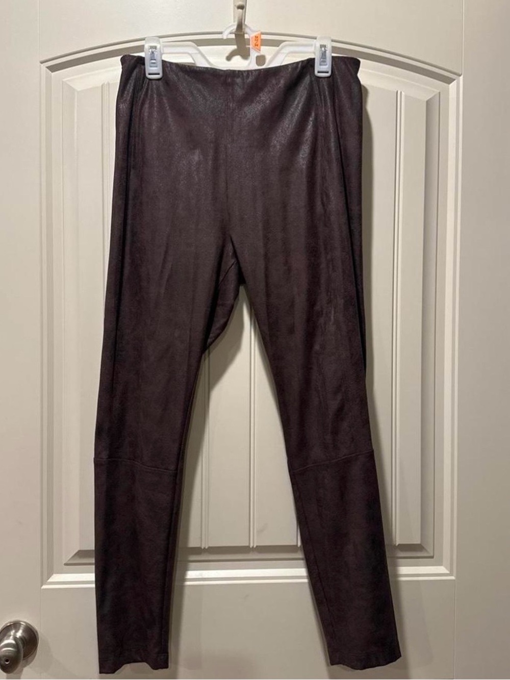 Lysse Faux Leather Leggings in Dark Brown